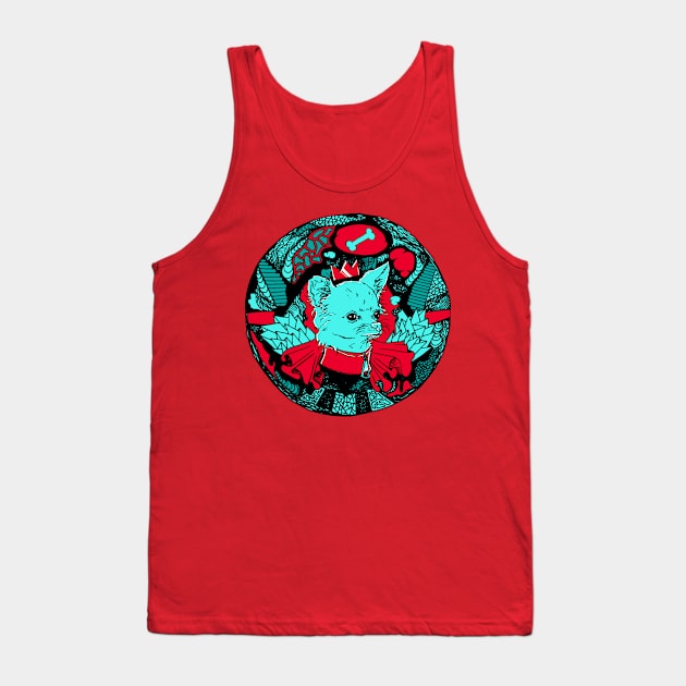 Turqred Circle of the Chihuahua Tank Top by kenallouis